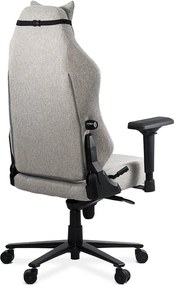 Scaun gaming gri din stofa cu cotiere 4D, durabil OFF 297