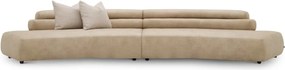 Canapea curbata design LUX Marvella, Valente beige
