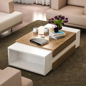Masă de cafea Nora White Walnut
