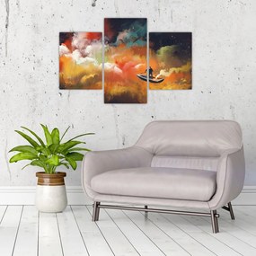 Tablou - Om navigând prin spațiu (90x60 cm)