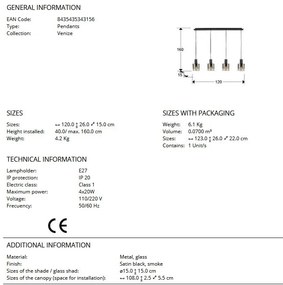 Lustra suspendata design modern Venize 4L