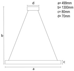 Lustră LED dimabilă pe cablu LED/80W/230V 3000-6500K alb + telecomandă