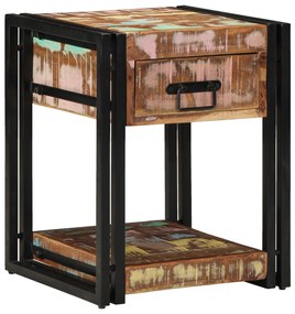 vidaXL Dulap de noapte Multicolour 40 x 40 x 50 cm Lemn masiv reciclat