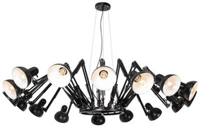 Lampa suspendată inteligentă neagră cu 16 lumini reglabile, inclusiv 16 Wifi A60 - Hobby Spinne
