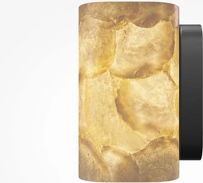 Aplica de perete Maris din metal negru si scoica Capiz