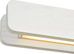 Lustra LED suspendata design scandinav Ilgas lemn alb