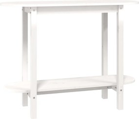 vidaXL Masă consolă, alb, 110x40x80 cm, lemn masiv de pin