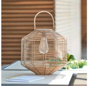 Atmosphera - Lampă solară LED CUBA LED/1,2V 800 mAh IP44 ratan