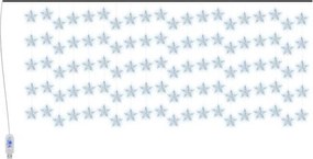 vidaXL Instalație lumini tip perdea stele 500 LED albastru 8 funcții