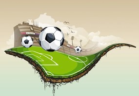 Fototapet - Teren de fotbal (147x102 cm)