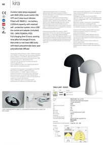 Redo 90439 - Lampă tactilă LED reglabilă KIRA, 4,7 W, 230 V, 2200 mAh, negru