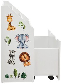 Jusky Bibliotecă din lemn pentru copii - alb