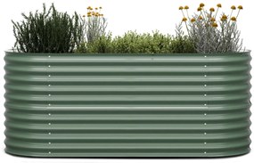 High Grow, ghiveci înalt, 200 x 80 x 100 cm, din tablă de oțel ondulată, ușor de asamblat, rezistent la rugină și îngheț