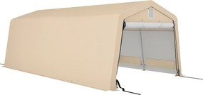 Outsunny Tenta garaj carport dim. 6,2L x 3,3l x 2,4H m oțel galvanizat robust PE de înaltă densitate 150 g/m² impermeabil anti-UV | Aosom Romania
