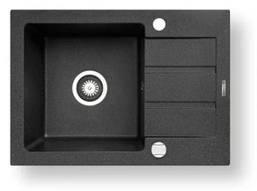 Chiuvetă de bucătărie Pyramis 70165701 NEXT 62x44 cm granit/negru