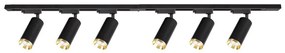 Spot pe șină MICA, 6x GU10, 10W, 230V, negru/auriu