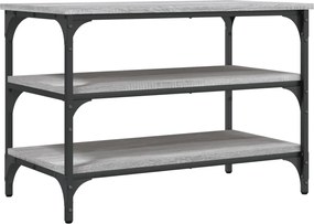 vidaXL Bancă de pantofi, gri sonoma, 70x38,5x49 cm, lemn prelucrat