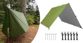 Prelata impermeabila de 3x3 metri pentru camping, cu geanta cadou