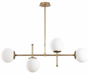 Lustra 4 Becuri Mudoni - MR - 951 - 1, Soclu E27, Max. 40W, Culoare Auriu