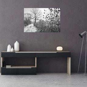 Tablou - Câmpuri în timpul iernii (90x60 cm)