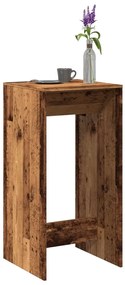 vidaXL Masă bar, lemn vechi, 51x50x103,5 cm, lemn prelucrat