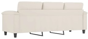 Canapea cu 3 locuri, crem, 180 cm, piele ecologica Crem, 210 x 77 x 80 cm