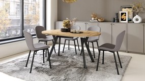 MAZZONI EXPORT FIORA Gri deschis Taupe (material Basel 34) - SCAUN MODERN TAPIȚAT PENTRU SALON/SUFRAGERIE LOFT