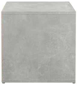 Cutie cu sertar, gri beton, 40,5x40x40 cm, lemn compozit Gri beton, 1