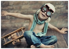Tablou - Tânăr aviator (70x50 cm)