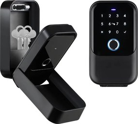 Pachet Seif Chei AMASAFE 5 Smart, Negru + Adaptor Wifi, pentru inchirieri in regim hotelier AirBNB, Booking, TravelMinit