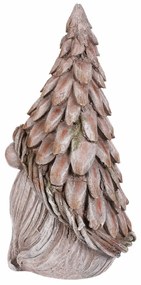Decorațiune de grădină cap de pitic, gri, 24 x 21x 43 cm