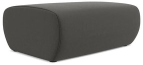 Taburet gri închis cu tapițerie din catifea Kapua – Makamii