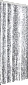 vidaXL Perdea pentru insecte, alb și gri, 100x200 cm, chenille