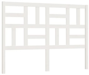 818196 vidaXL Tăblie de pat, alb, 156x4x104 cm, lemn masiv de pin
