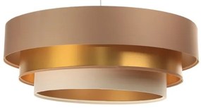 Lustr TRINITI 1xE27/60W/230V bej/zl ațâțat pe cablu