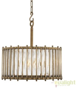 Lustra design LUX cu sticla modelata manual Tiziano, alama antic 111132 HZ