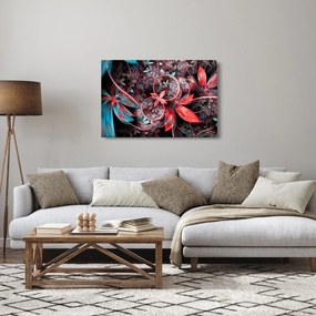 Tablou abstract cu flori exotice (90x60 cm)