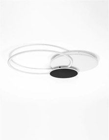 Lustra LED aplicata stil modern RUBIC alb negru