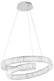 Pendul LED dimabil, cristal design elegant CONCETO crom 60cm