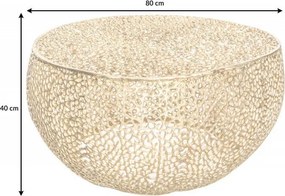 Masuta cu aspect deosebit Leaf 80cm, auriu