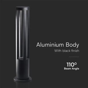 Lampă de exterior LED 10W 230V 3000K IP65 80 cm neagră