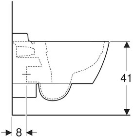 Set vas WC alb suspendat rimfree, spalare verticala cu capac soft close din duroplast, Geberit Xeno2