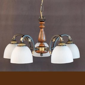 Lustra rustica suspendata cu 5 brate design italian 9941
