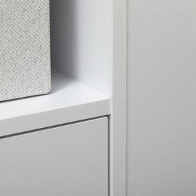 HOMCOM Cărucior de Bucătărie cu Dulăpior, 6 Compartimente de Depozitare și 3 Rafturi Laterale, 75x39.5x88 cm, Alb | Aosom Romania
