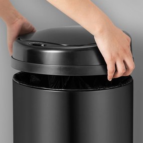 Coș de gunoi rotund cu senzor - 40 L - negru