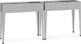 vidaXL Jardiniere de grădină, 2 buc., oțel galvanizat