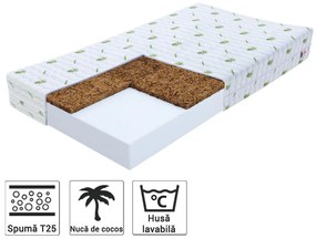 Saltea din spumă Karmel 15 cu cocos 90x200