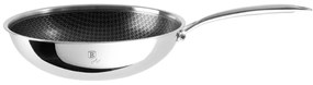 Tigaie inox wok Eternal Collection Berlinger Haus BH 8507, 28 cm, antiaderenta, inox, strat Eterna rezistent