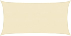 vidaXL Pânză parasolar, crem, 2,5 x 5 m, HDPE, 160 g/m²