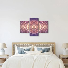 Tablou - Mandala pe gradient violet (90x60 cm)